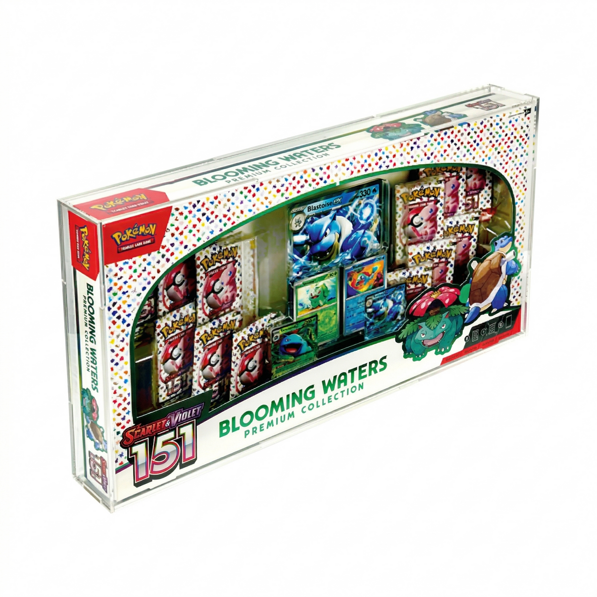 Pokemon 151 Blooming Waters Premium Collection Acrylic Case